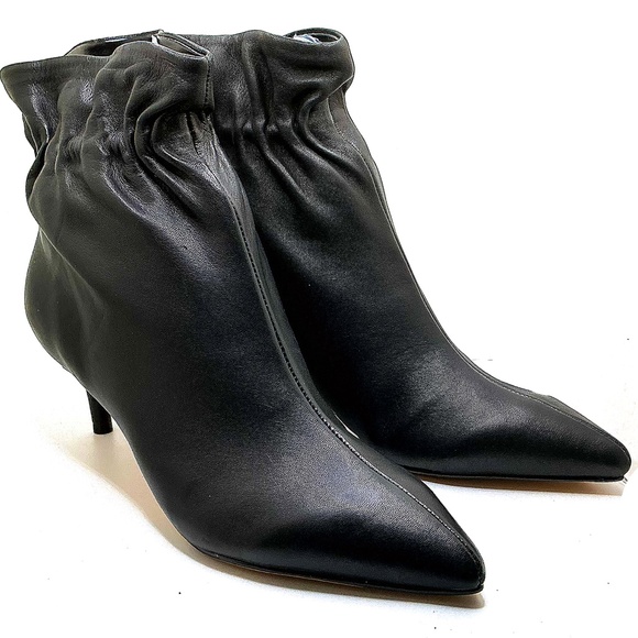 DOLCE VITA Faux Leather Booties Kitten Heel Black Size 6.5 - Picture 2 of 5